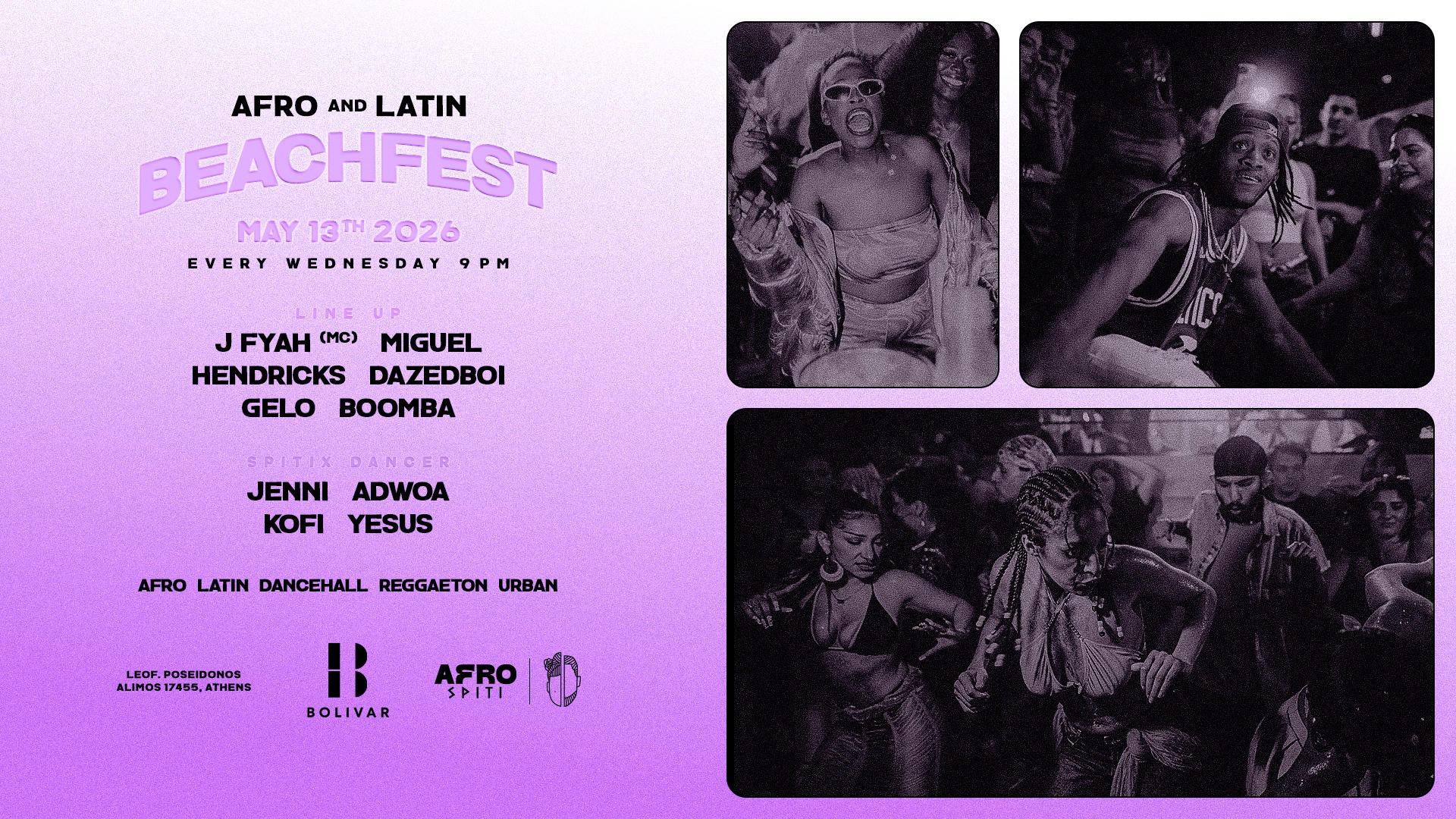 Afro & Latin Beachfest By Afro Spiti Every Wednesday